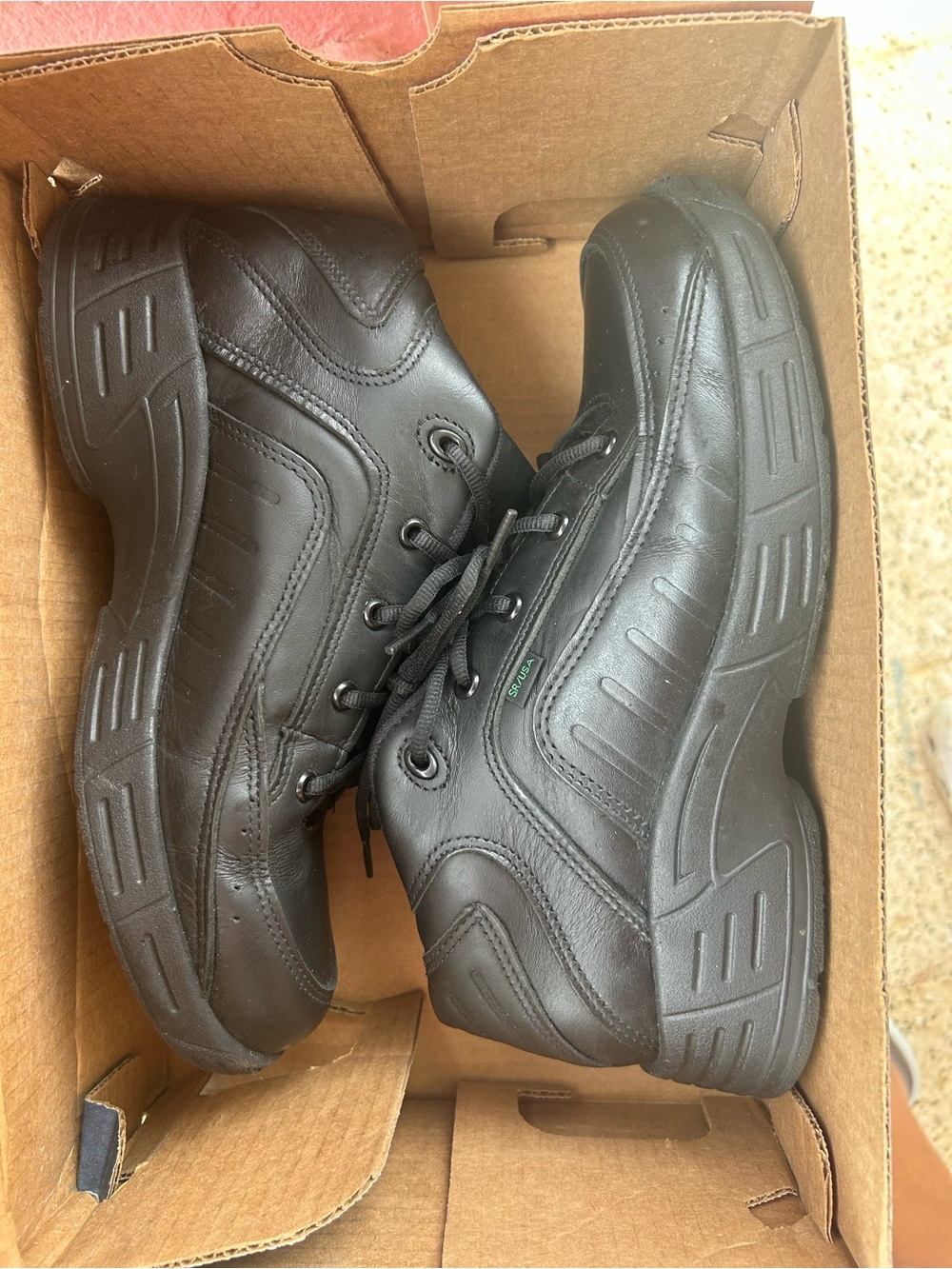 Reebok Men's Black Work Lace-Up Mid Boots
